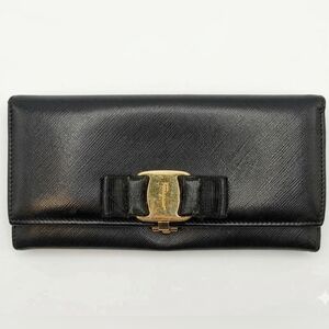Vintage Salvatore Ferragamo Leather Long Wallet